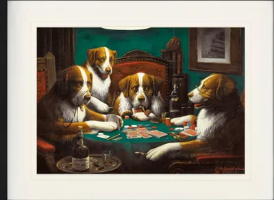 Obrázok produktu pre Cassius M. Coolidge Zarámovaný obraz s paspartou - Poker 1894 (60 x 80 cm)