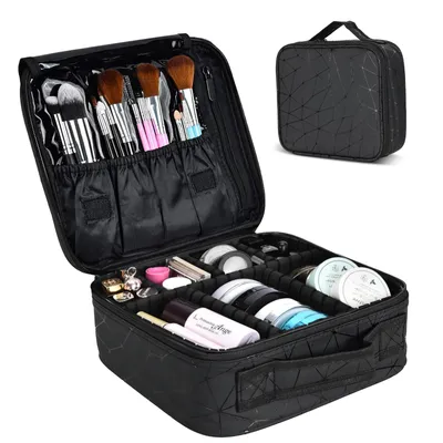 Produktbild von Kosmetik-Koffer Kosmetiktasche Portable Reise Make Up Tasche, Makeup Organizer Tasche Kosmetische Box Wasserdicht Schminktasche