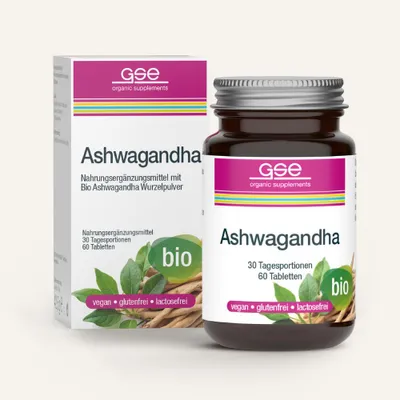 Produktbild von Ashwagandha Wurzelpulver Tabletten Nahrungsergänzungsmittel 42g 6er Pack