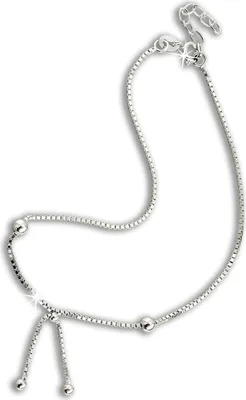 Produktbild von SilberDream Fußkette 925er ECHT SILBER 25cm Dangle Kugeln Damen Schmuck D2SDF5165J