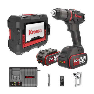 Produktbild von Kress 20V Bohrschrauber, 2x4.0Ah, 6A Ladegerät, KUA71