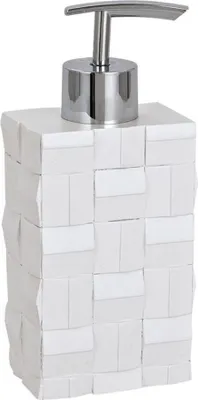 Produktbild von Wenko Seifen Spender Lotion Dosierer WC Bad Accessoires Polyresin Relief, white
