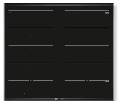 Produktbild von Bosch PXX675DC1E, Schwarz, Edelstahl, Integriert, Zonen-Induktionskochfeld, Glaskeramik, 4 Zone(n), 4 Zone(n)