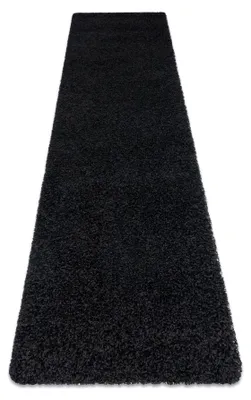 Image de Tapis, le tapis de couloir SOFFI shaggy 5cm noir - pour la cuisine, l'antichambre, le couloir noir 70x200 cm