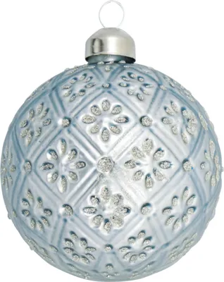 Produktbild von Greengate Harmony Weihnachtskugel sparkling blue 8cm