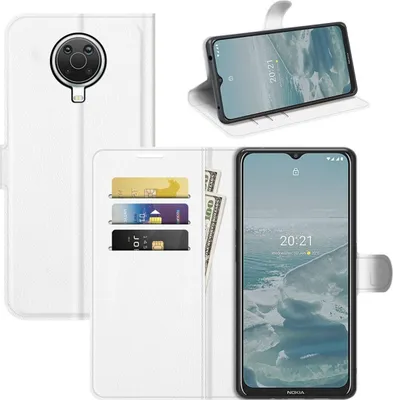 Produktbild von Schutzhülle für Nokia G10 / G20 Case Handy Hülle Cover Case Schutztasche Wallet Etuis, Farbe:Weiß