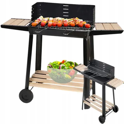 Produktbild von Gartengrill großer Holzkohlegrill verstellbarer Rost