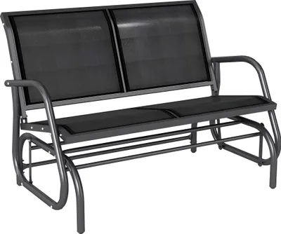 Produktbild von Schaukelstuhl Gartenbank Sitzer bis 200 kg belastbar 120x70x85 cm Schwarz