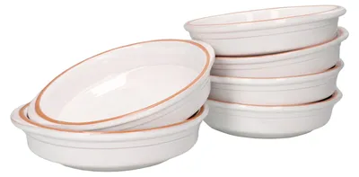 Produktbild von 2er Set Cazuela WEISS Ton-Schale Ille Ø 20cm Größe L Mittelalter Wikinger