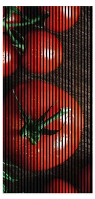 Produktbild von Akustikpaneele mit Digitaldruck Tomaten01 19 x 1133 x 2400 mm Topmaten Tisch MDF PET-Fasern Wandpaneele Rot Grün Braun 2 Einzelplatten