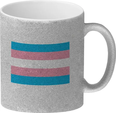 Produktbild von Transgender Flagge Gleichberechtigung Glitzer-Kaffeebecher