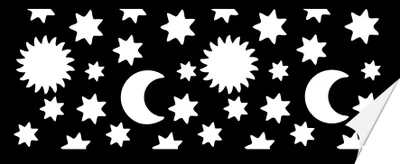 Produktbild von Laternenzuschnitt vorgestanzt Sonne Mond Sterne, 10 Stück