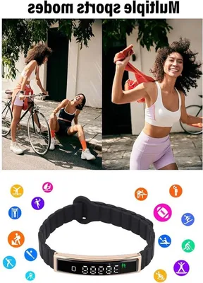 Fitness Tracker Armband mit Bluetooth, Smarte App für Trainingsdaten, Fotografie und Anrufbenachrichtigungen