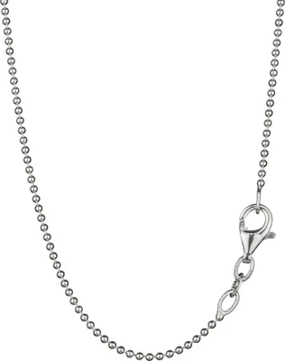Produktbild von 42cm elegante Kugelkette rund 925 Silber 1,2mm breite Halskette Collier dünn