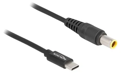 Imagen del producto de Cable de carga para portátil DeLOCK, con conector USB Type-C a conector IBM de 7,9 x 5,5 mm, longitud de 1,5 metros, USB C, 7,9 x 5,5 mm, 20 V, 3 A