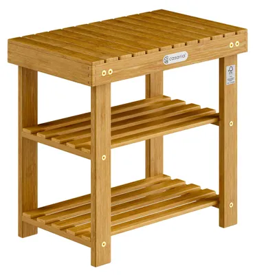 Productafbeelding van Schoenenrek 2-in-1, gemaakt van acaciahout, -gecertificeerd, afmetingen 50x33x46 cm