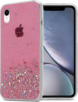 Produktbild von Cadorabo Hülle für Apple iPhone XR Schutz Hülle in Rosa Handyhülle TPU Etui Glitter Cover Case Glitzer