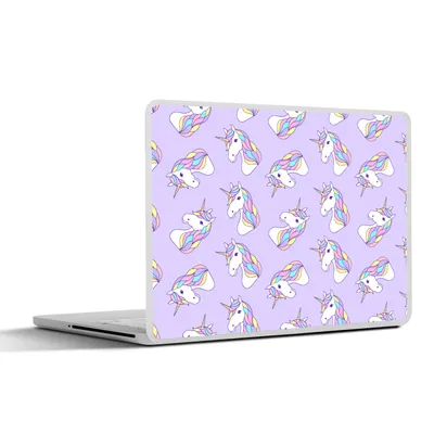 Produktbild von MuchoWow® Laptop Aufkleber Sticker Cover Einhorn - Pastell - Muster 30x22 cm - Laptop-Sticker