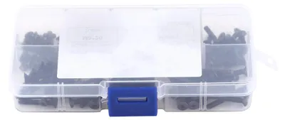 Image de 200 pièces/boîte M3 Vis à tête fraisée à tête plate à six pans creux Boulons Fixation mécanique Assortiment Kit