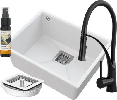 Produktbild von Unterbau-Spülbecken Küchenarmatur Siphon Napo Set