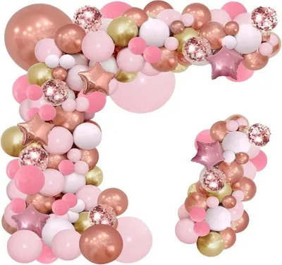 Produktbild von Rosa Ballongirlande 1 Set 166 Stück