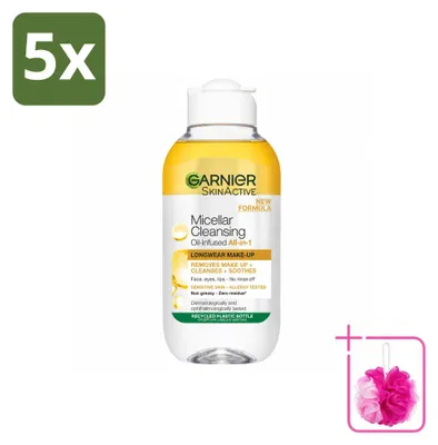 Obrázek produktu pro 5 kusů Garnier micelární vody s olejem - 100 ml - výhodná sada