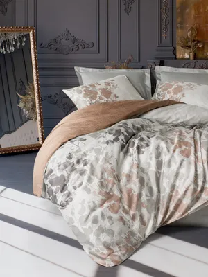 Produktbild von L'Essentiel Linge de Maison, Blatt - Grey, Bettwäschen, Grau, Baumwolle, 260 x 220 cm