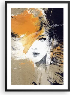 Produktbild von Gerahmtes Poster - Schwarzer Rahmen - Abstraktion Frau - 50x70 cm - Wand Bild - Wanddeko - Wandbilder - Kunstposter - Wandposter - Bilderrahmen - Bilder - Kunstdruck - Wandbild - P2BPA50x70-3656