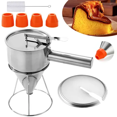 Produktbild von Teigspender, Pfannkuchen Teigspender, Edelstahl Teigportionierer, für Pfannkuchen Desserts