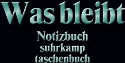 Produktbild von Was bleibt. Notizbuch suhrkamp taschenbuch