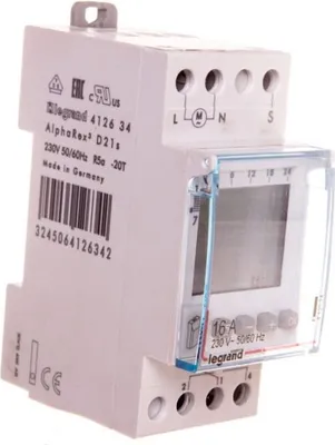 Image de 16A Horloge numérique monocanal hebdomadaire avec temporisation AlphaRex D21s 412634