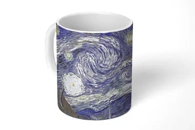 Produktbild von KitchenYeah® Tasse Kaffeetasse Kaffeebecher 350 ml Sternennacht - Vincent van Gogh Teetasse - Fototasse - Becher - Keramikbecher - Teebecher - Kaffeetasse - Bürotasse