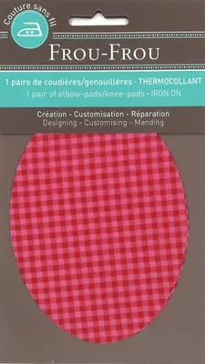 Productafbeelding van Strijkapplicaties in ruitpatroon, roze, 8,8 x 12,1 cm