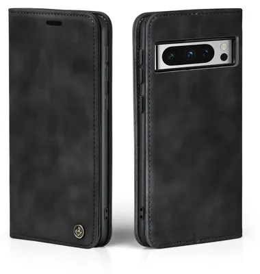 Produktbild von Handy Hülle für Google Pixel 8 Pro Klapphülle Bookcase Flip Cover Handy Tasche Etui Farbe: Schwarz