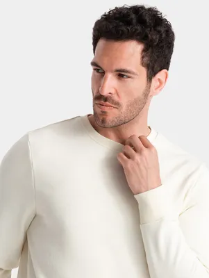 Produktbild von Ombre Clothing Herrensweatshirt ohne Verschluss Ocohuka cremig L