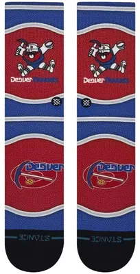 Produktbild von Socken Stance Stance Casual NBA Denver Nuggets Mini Ball Hardwood Classic Poly Crew Socks für Unisex
