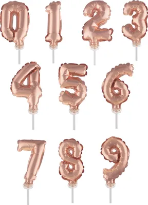 Produktbild von Zahlenballons Kuchenaufsatz Partydeko roségold 12,7 cm -