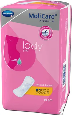 Produktbild von MoliCare® Premium lady pad Einlagen – 1,5 Tropfen, 14 Stück für diskreten Schutz bei minimaler Inkon