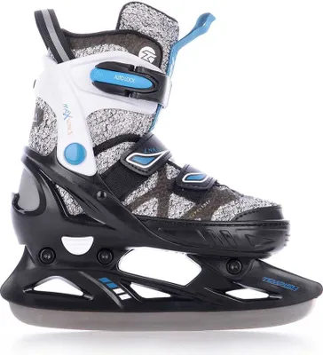 A single child's ice skate is shown against a white background.