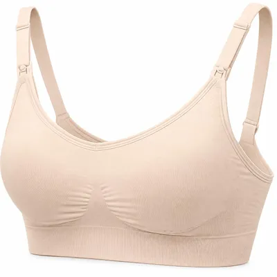 Produktbild von Medela Keep Cool Ultra Still-BH Schwangerschafts- Bustier Soft, Chai - Gr. L, KI-generiertes Bild