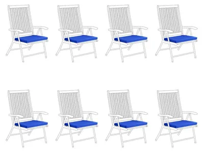 Produktbild von Gartenstuhlkissen – Wasserabweisende Stuhlauflage mit Komfortfüllung und Befestigungsbändern – Sitzkissen für Garten, Terrasse und Balkon - 8 Stück