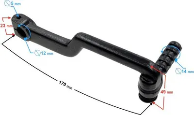 Obrázek produktu pro Kickstarterová páka pro čtyřtaktní skútry / černá