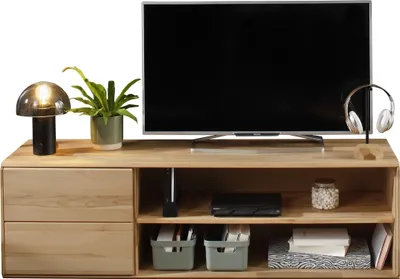 Produktbild von Lowboard >KM-0662< 1 Tür, 2 Fächer, 1 Boden, Kernbuche massiv geölt - 149x47x40cm (BxHxT)