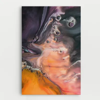 Produktbild von ARTHUB® Leinwandbild 40x60 cm, Orange Shades | Wohnzimmerdekoration, Hängende Bilder, Wanddekoration, Heimdekoration, Abstrakte, Marmor