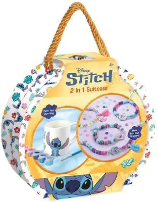 Image de Kit de bricolage Disney Stitch : création de bracelets et peinture sur tasse – Idée cadeau Totum : bricolage à partir de 4 ans – Jouets créatifs pour garçons et filles