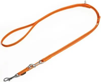 Produktbild von Mystique® Gummierte Umhängeleine Leine 12mm Standard Karabiner neon orange 3m