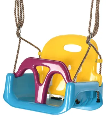 Productafbeelding van Outsunny 3-in-1 baby schommel, kinderschommel met verstelbaar touw, blauw