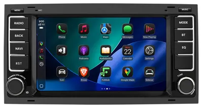 Obrázok produktu pre Android Autorádio pre VW Touareg 7L (2002-2010) & T5 Multivan (2008-2015) - 7" Displej, 64GB, CarPlay, Android Auto, GPS Navigácia, Bluetooth, SWC