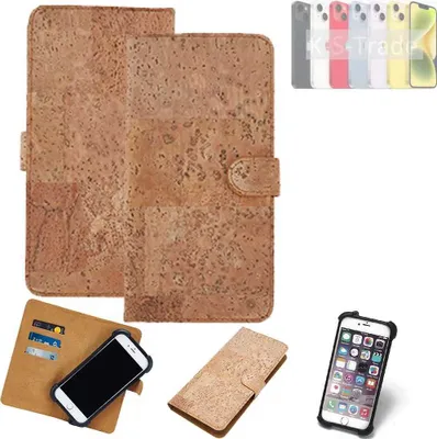 Produktbild von K-S-Trade Hülle kompatibel mit Apple iPhone 15 Plus  Kork Handyhülle Cover  Schutzhülle TPU Case Bumper in Hellbraun, (1x)