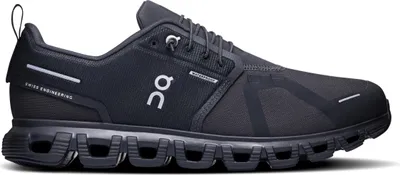 A black ON Running Cloud 6 WP Waterproof sneaker shown from the side.